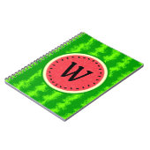 Watermelon Slice Sommer Frucht mit Rind Monogram Notizblock (Linke Seite)