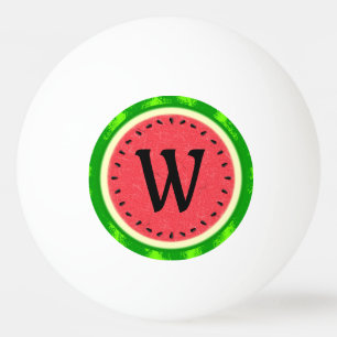 Watermelon Slice Sommer Frucht mit Rind Monogram Tischtennisball