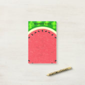 Watermelon Slice Sommer Früchte mit Rind Post-it Klebezettel (Auf Schreibtisch)