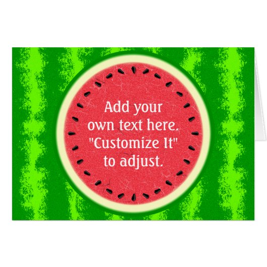 Watermelon Slice Sommer Obst Personalisiert (Vorderseite (Horizontal))