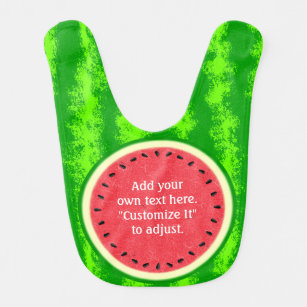 Watermelon Slice Sommer Obst Personalisiert Babylätzchen
