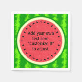 Watermelon Slice Sommer Obst Personalisiert Serviette (Vorderseite)