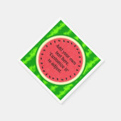 Watermelon Slice Sommer Obst Personalisiert Serviette (Ecke)