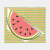 Watermelon Slice Stripe Classic Fleecedecke (Vorderseite (Horizontal))