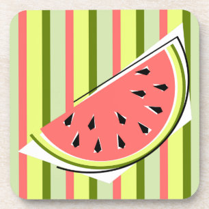 Watermelon Slice Stripe Classic Getränkeuntersetzer