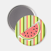 Watermelon Slice Stripe Classic Magnet (Vorderseite/Rückseite)