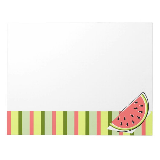 Watermelon Slice Stripe Classic Notizblock (Vorderseite)