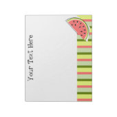 Watermelon Slice Stripe Klassischer Text Notizblock (Rotiert)