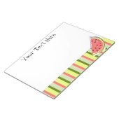 Watermelon Slice Stripe Klassischer Text Notizblock (angewinkelt)