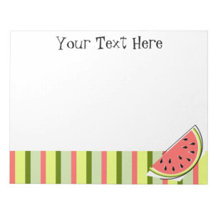 Watermelon Slice Stripe Klassischer Text Notizblock