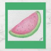 Watermelon Slice Weinetikett (Einzelnes Label)