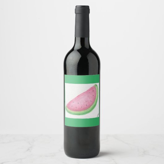 Watermelon Slice Weinetikett (Vorderseite)