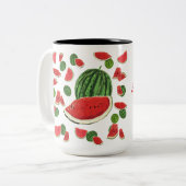 Watermelon Slice Zweifarbige Tasse (Vorderseite Links)