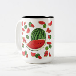 Watermelon Slice Zweifarbige Tasse