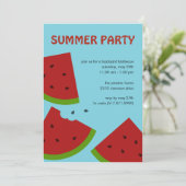 Watermelon Slices Sommer-Party Einladung (Stehend Vorderseite)