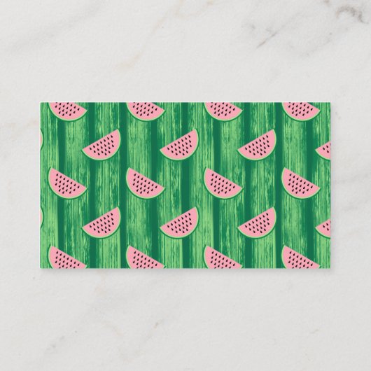 Watermelon Slices Tropical Juicy Fruit Summer Platzkarte (Rückseite)