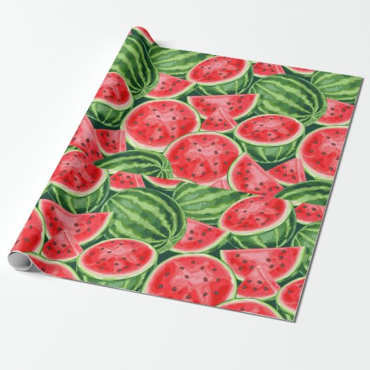 Watermelon Slices Wrapping Paper Geschenkpapier (Ungerollt)