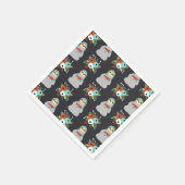 Watermelon Sloth Pattern Serviette (Ecke)