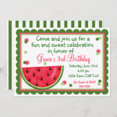 Watermelon Sommer Geburtstag Einladungen (Vorne/Hinten)