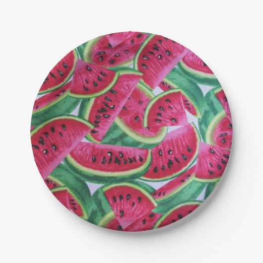 Watermelon Sommer Party Papier Teller (Vorderseite)