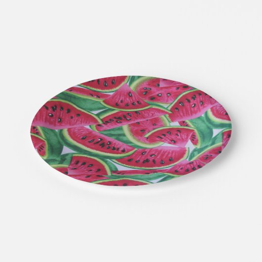 Watermelon Sommer Party Papier Teller (Schrägansicht)