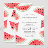 Watermelon Sommerliche Hochzeiten Einladung (Vorne/Hinten)