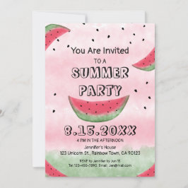 Watermelon Sommerliche Party Einladungen