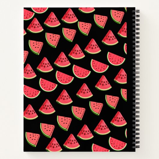 Watermelon Spiralkomposition Notebook Notizblock (Rückseite)