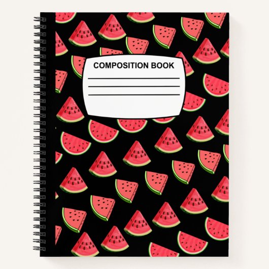 Watermelon Spiralkomposition Notebook Notizblock (Vorderseite)