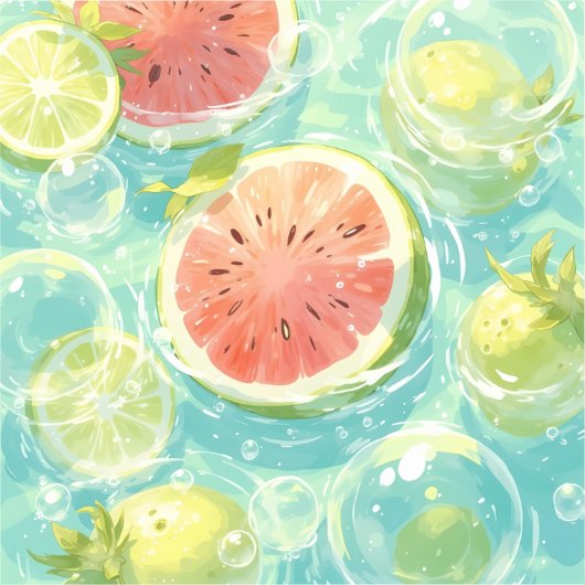 Watermelon Splash Aufkleber (Vorderseite)