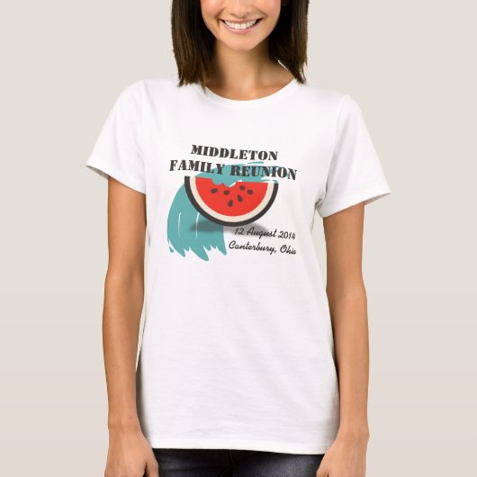 Watermelon Splash Family Wiedersehen Custom T - Sh T-Shirt (Vorderseite)