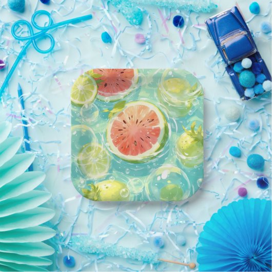 Watermelon Splash Pappteller (Party)