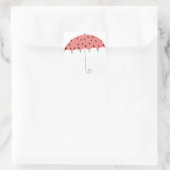 Watermelon Spring Umbrella Quadratischer Aufkleber (Tasche)