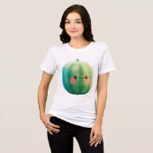 Watermelon Sprite – Fuzzy Summer Fruit Cutie Women Tri-Blend Shirt (Vorderseite voll)
