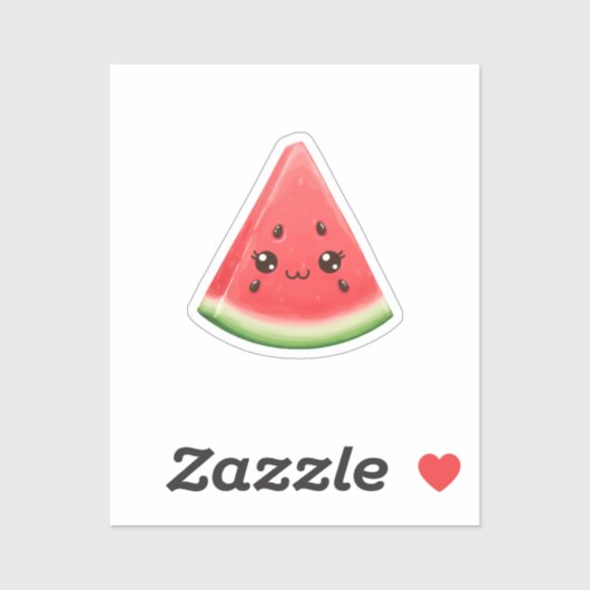 Watermelon Sticker Custom Funny Summer Fruit Gift (Blatt)
