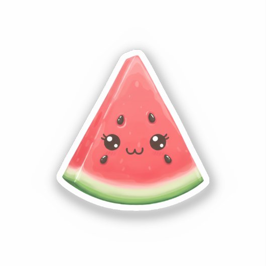 Watermelon Sticker Custom Funny Summer Fruit Gift (Vorderseite)