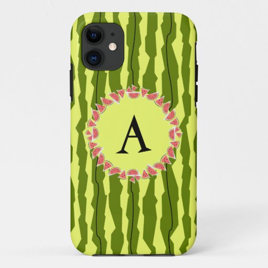 Watermelon Streifen "Monogram" iPhone 5 Fall Case-Mate iPhone Hülle (Rückseite)