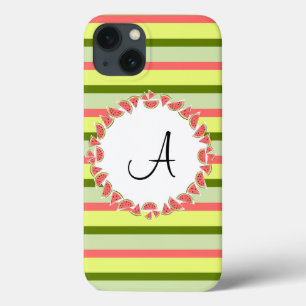 Watermelon Stripe Classic "Monogram" iPad Gehäuse Case-Mate iPhone Hülle