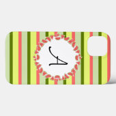 Watermelon Stripe Classic Monogram iPad Mini Gehäu Case-Mate iPhone Hülle (Rückseite (Horizontal))