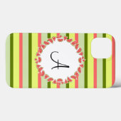 Watermelon Stripe Classic Monogram iPad Mini Gehäu Case-Mate iPhone Hülle (Rückseite (Horizontal))