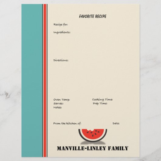 Watermelon Stripe Custom Recipe Seite (nicht marki (Vorderseite)