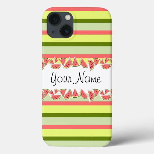 Watermelon Stripe Klassischer Name iPad Fall Case-Mate iPhone Hülle (Rückseite)