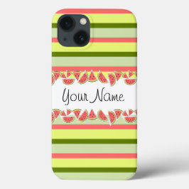 Watermelon Stripe Klassischer Name iPad Mini Fall Case-Mate iPhone Hülle