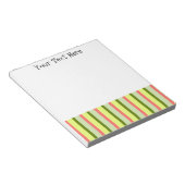 Watermelon Stripe Klassischer Text Notizblock (angewinkelt)