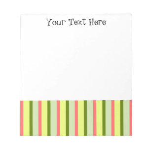 Watermelon Stripe Klassischer Text Notizblock