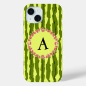 Watermelon Stripe 'Monogram' iPhone case (Rückseite)