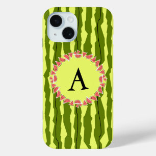 Watermelon Stripe 'Monogram' iPhone case
