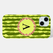 Watermelon Stripe 'Monogram' iPhone case (Rückseite (Horizontal))