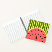 Watermelon Stripe Pink Monogram Notizblock (Innenseite)