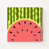 Watermelon Stripe Pink Monogram Notizblock (Rückseite)